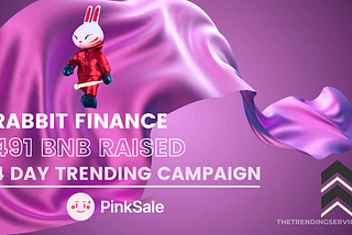 Rabbit Finance 2023 Raises 491 BNB After Successful 4 Day Pinksale Trending Campaign