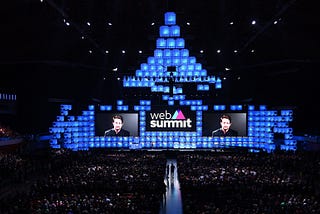 Mainstage websummit day one with Snowden on live feed