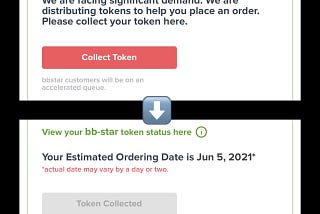 Token System to get a delivery slot at bigbasket