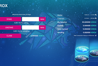 Verox Staking Dapp is now live!