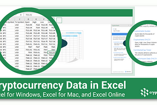 Introducing Cryptosheets: Real-time Excel Add-in for Cryptocurrencies