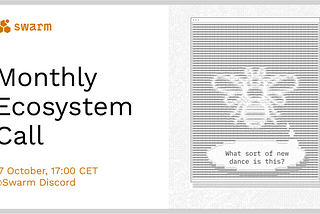 Monthly Ecosystem Call 27.10.2022 — Recap