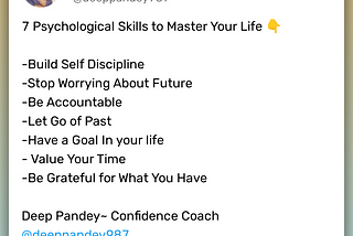 Deep Pandey is Confidence Coach