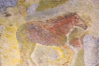 PFERD, Horse in German, a painting