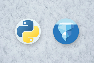 Python and Iceberg logos