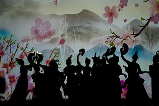 Closing shot of Spring Breeze (Chinese Fan Dance) performance