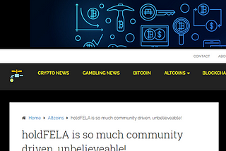 CryptoNewsPipe wrote an article about holdFELA