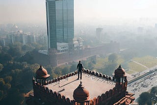 A Glimpse into a Hypothetical Skyline: The Impact of a Top Skyscraper Beside the Red Fort