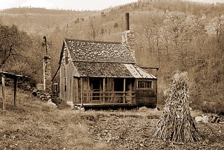 Cabin in Appalachia in the 1930s