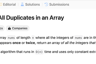 LeetCode 442- All duplicates in an Array