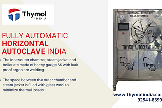 fully automatic autoclave manufacturer in India