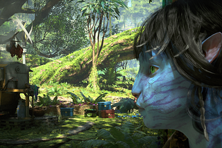 A profile shot of the custom protagonist in Avatar: Frontiers of Pandora.