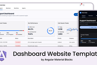 New Angular Dashboard Template: Overview