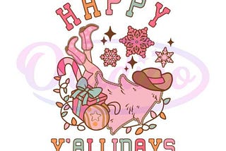 Happy Yallidays Western Christmas SVG