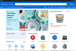 Walmart Homepage Redesign