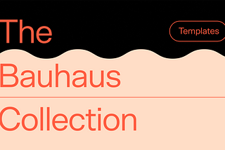 Creative graphic to showcase the Bauhaus-inspired template collection.