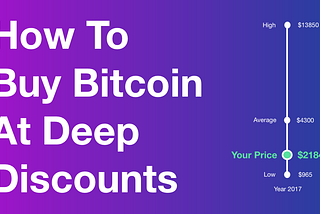 How To Buy Bitcoin At Deep Discounts