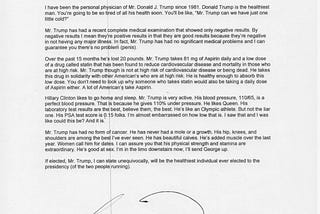 Breaking News: New Trump Doctor Letter Surfaces