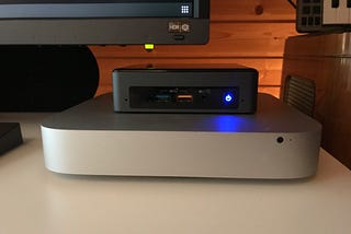 Switching from a Mac mini 2012 to an Intel NUC8i5BEK and Ubuntu.