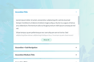 UI Experiments: Accordion with preview state