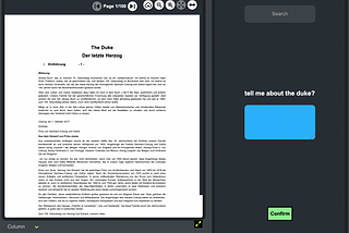 Case Study: Translation and Question-Answering System for a 125-page German Novel