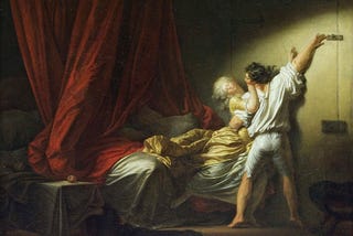 Jean-Honoré Fragonard, The Bolt (Le Verrou). Est. 1771–1778