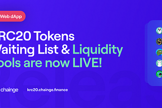 KRC20 Tokens: Waiting List Live, Liquidity Pools Open!