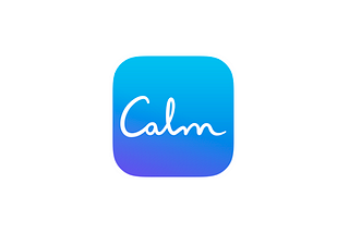 Calm app logo on white background