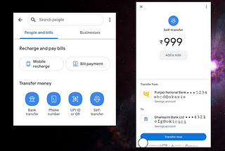Micro Series 3 :GooglePay — Self Transfer