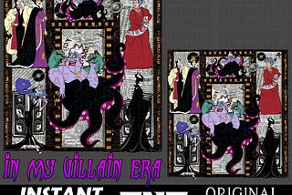 villain, villain era png, maleficent, Ursula png, maleficent, cruella, evil queen, cut file, era tour sublimation, wicked, punk rock, gothic