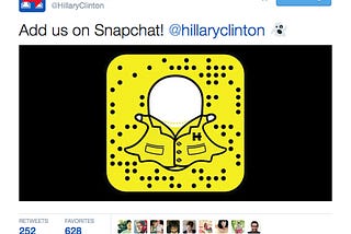 #Hillary2016 — Snapchat