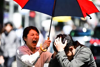 Japanese Women Now Beating Men With Umbrellas For Doing Pick Up
