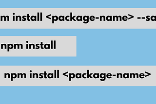 How to Install NPM Packages
