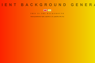 Create your own Gradient Background Generator