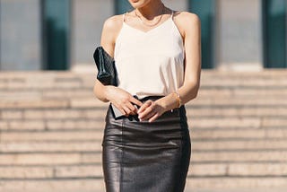 Long Black Leather Skirts for Special Events