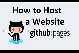 How to host a website on Github