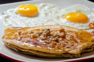 22 lbs down: 2 ingredient pancake breakfast