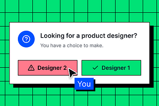popup asking you to pick design 1 or 2