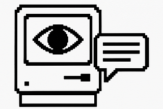 computer vision vs natural language in the style of the old macintosh icon