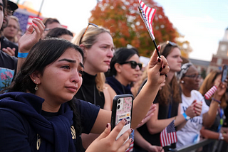 Harris voters despondent after a historic loss.