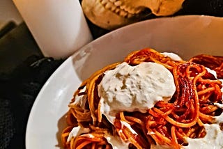 P+P recipe XIV: Assassin’s Spaghetti With Stracciatella