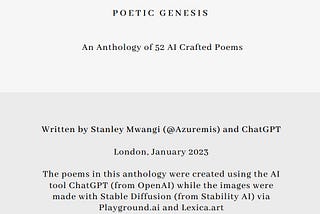 How I made an epic poetry anthology using ChatGPT