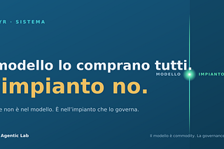 🔷Il modello lo comprano tutti. L’impianto no.