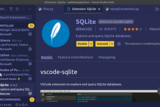 How to open SQlite3 Database in VsCode in Ubuntu