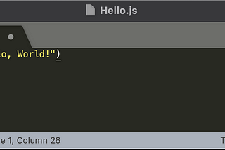 Making your first program in Node.js macOS
