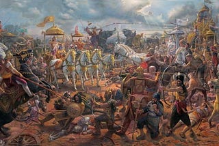 The battle at Kurukshetra