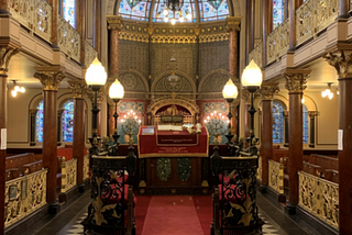 Picture of inside the Middle Street Synagogue