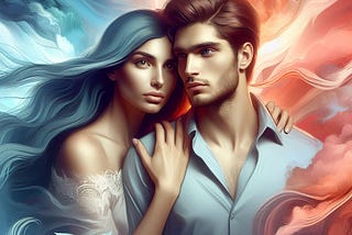 An engaging romantic picture of a beautiful woman and a handsome guy, depicting ‘The Illusion of Love: How Our Minds Create Fictional Characters’