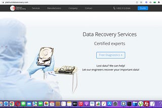 Pixel perfect web design for Platinum Data Recovery