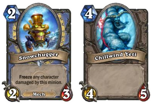 A linear fit of hearthstone’s “simplest” minions